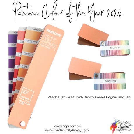 Pantone color of the year 2024 Peach Fuzz - wear with brown tones