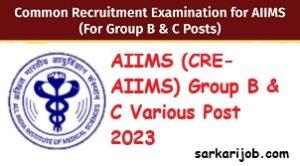 AIIMS Group B & C Various Post Admit Card 2023