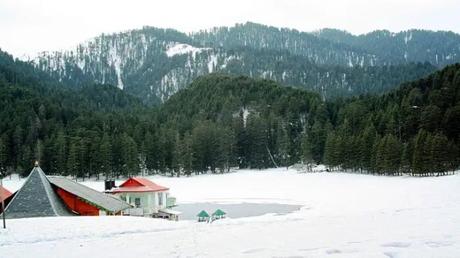 Khajjiar is an amazing place to witness snowfall in India 