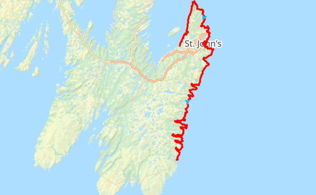 Top 5 Long-Distance Hiking Trails in North America Without Permits Map of the East Coast trail on HiiKER