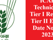 ICAR Technician Tier Result Exam Date Notice 2023