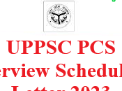 UPPSC Interview Schedule Letter 2023