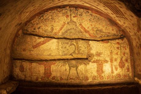 San-Gennaro-Catacombs-peacock-Naples