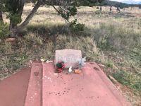 Info Board for Fred Sisneros' Grave