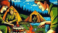 Cooking a Cake over a Campfire: Tips, Tricks, and a Recipe AI generated image of campers cooking a cake over the campfire