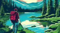 What is the Leave No Trace Philosophy? AI Generated image of a hiker packing out their trash
