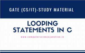 looping statements in c programming