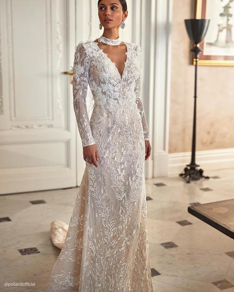 wedding dresses with long sleeves lace pollardiofficial