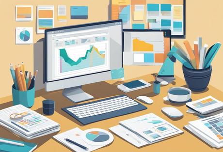 A computer and other objects on a desk

Description automatically generated