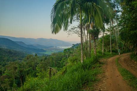 hiking in brazil at sunset