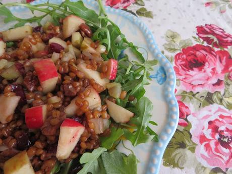 Wheatberry Apple Salad with Cranberries