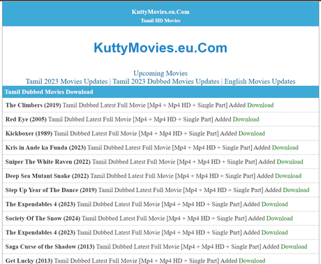Kuttymovies: Download Tamil Movies From Huge Collection