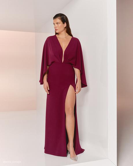 wona concept mother of the bride dresses burgundy fit and flare simple with sleeves