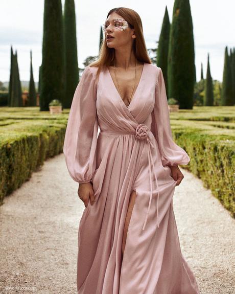 wona concept mother of the bride dresses blush with long sleeves