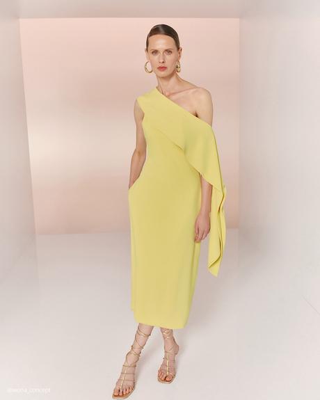 wona concept mother of the bride dresses yellow assymetric one shoulder simple