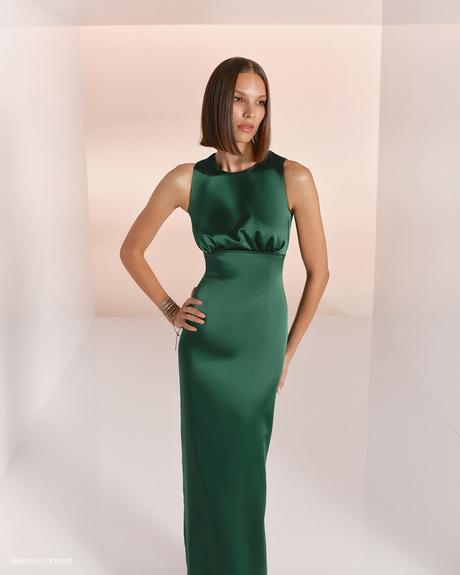 wona concept bridesmaid dresses simple long green silk