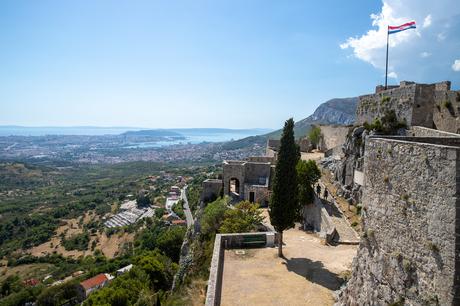 view of coastline from mountaintop kliss fortress