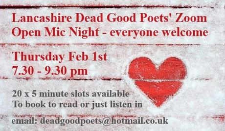 Lancashire Dead Good Poets' February Open Mic Night