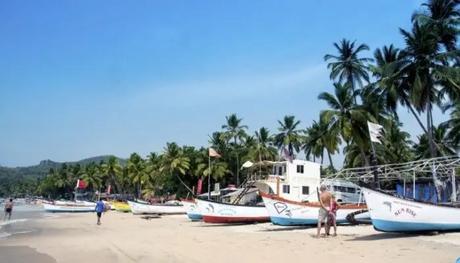 boats on a beach