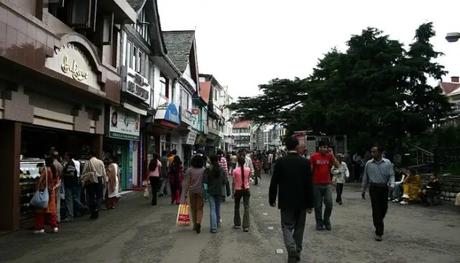 Mall Road in Shimla