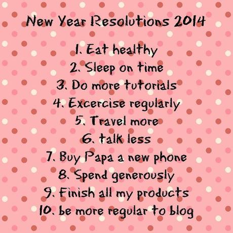 My New Year Resolutions 2014
