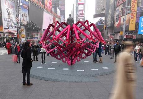 Match-Maker Times Square heart installation by Young Projects