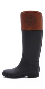 tory burch, debra rain boots