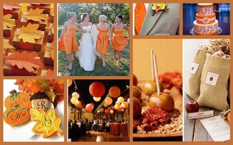Fall wedding collage
