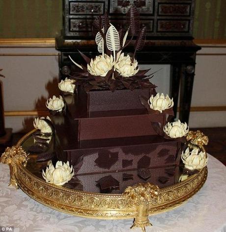 One of Prince William's two wedding cakes