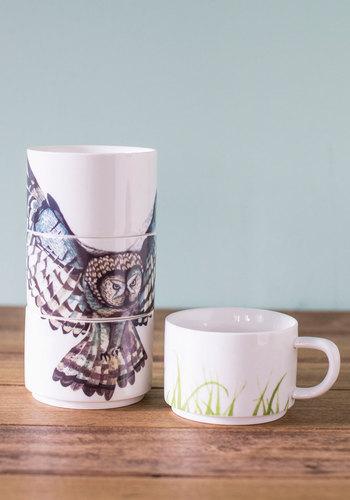 Contents May be Hoot Stacking Mug Set
