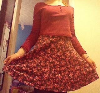 OOTD - Burgundy and Florals