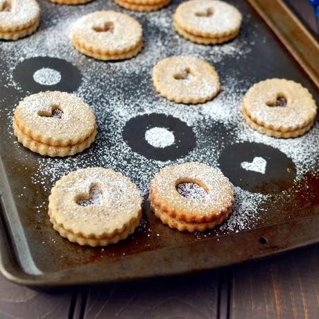 Linzer Cookies (Eggless Recipe)