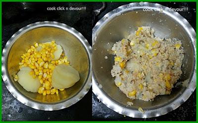 Potato-corn cheese balls