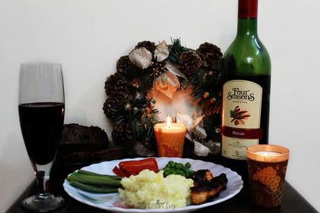 Dining in with Four Seasons Shiraz Red Wine