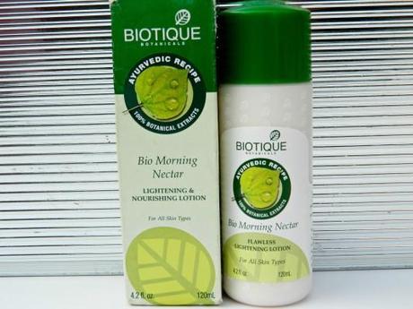 Biotique Bio Morning Nectar Flawless Lightening Lotion Review