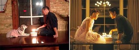 DOG Reenacts Romantic Scene from Iconic Films with Man!