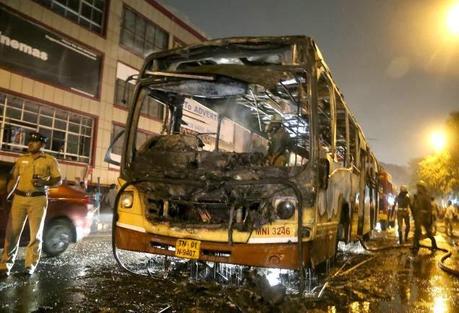 Chennai MTC bus on route 27D catches fire - luckily none injured