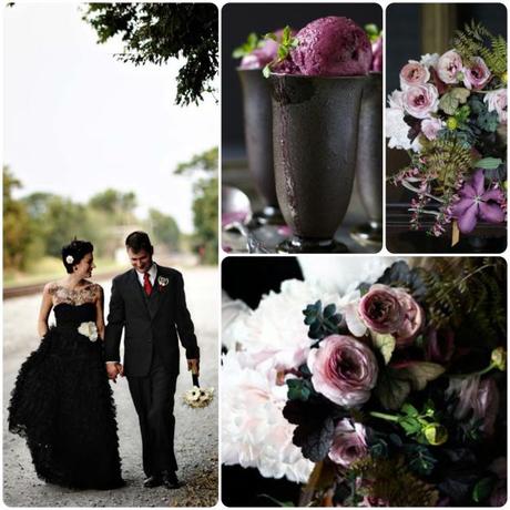 Gothic wedding collage