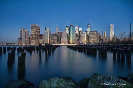 Brooklyn Heights, Manhattan, city view, cityscape, Hudson River, long exposure, golden hour, sunrise, travel photography,