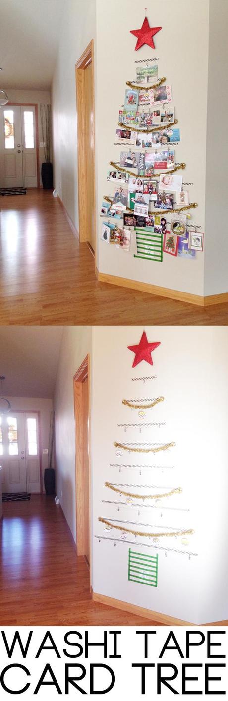 Washi Tape Tree! A festive way to organize all of your holiday cards...