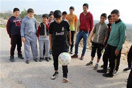 Palestinians oppressed after kicking ball into Israel