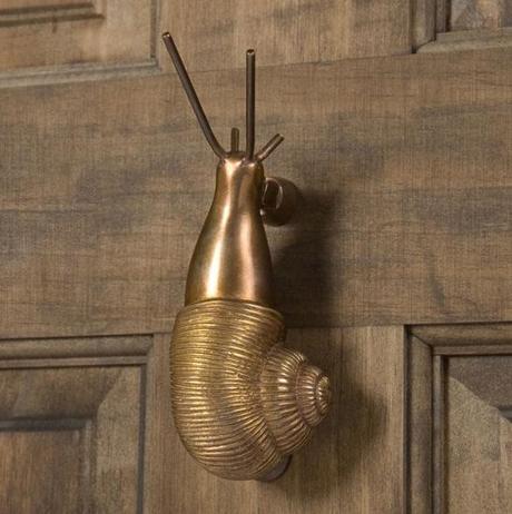 Snail inspired door knocker