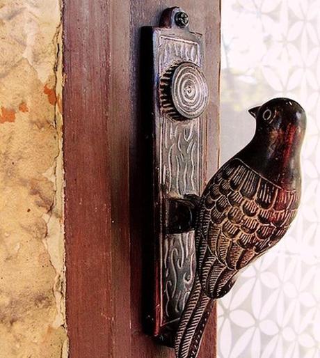 Bird inspired door knocker 
