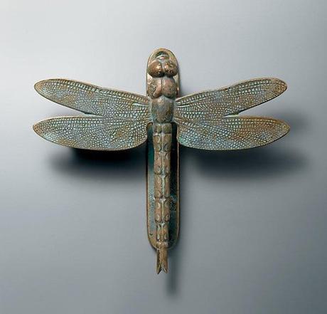 Dragonfly inspired door knocker