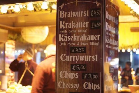 Currywurst at the Southbank Christmas Market