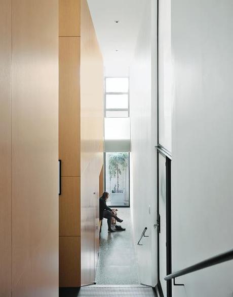 brick-clad renovation in Chicago interior hallway 