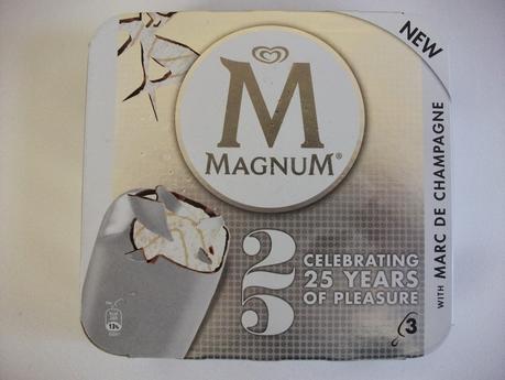 celebrating 25 years of pleasure, the new silver coated marc de champagne flavor Magnum ice cream