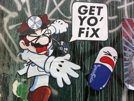 Dr Mario Inspired Street Art