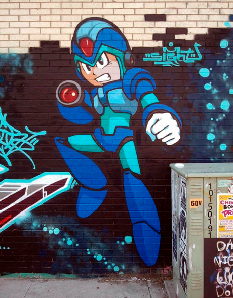 Megaman Inspired Street Art 