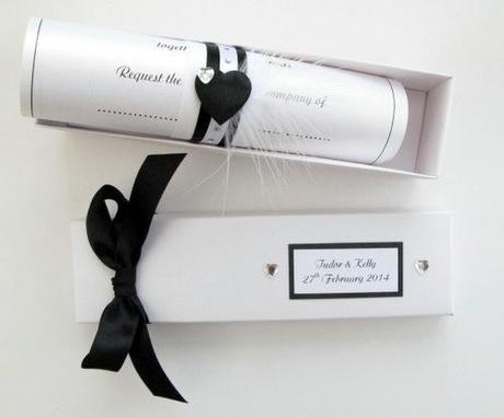 wedding invitation scroll